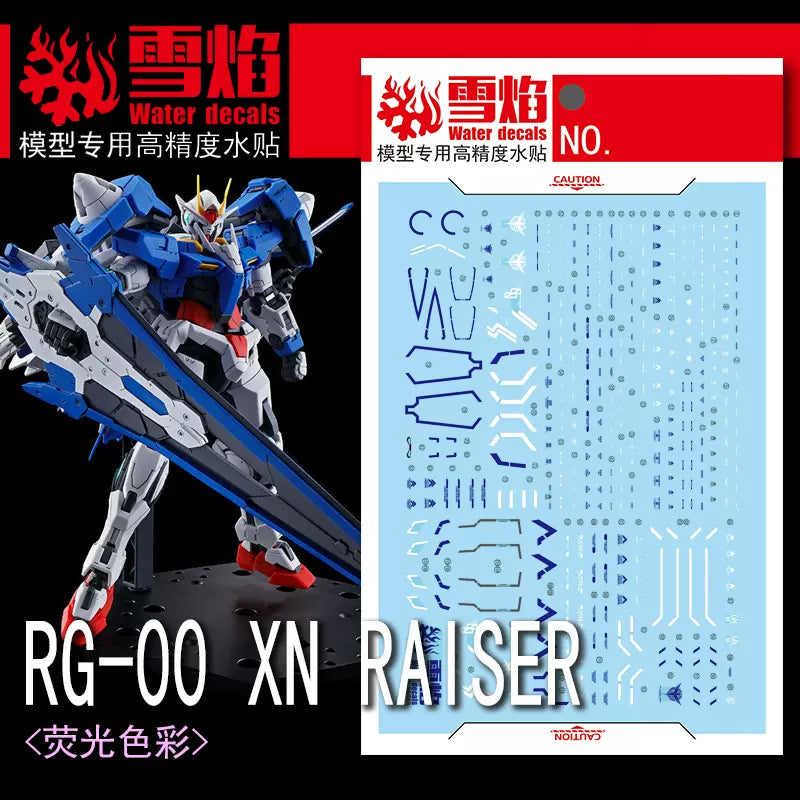1/144 00 XN Raiser Fluorescent Waterslide Decal Set