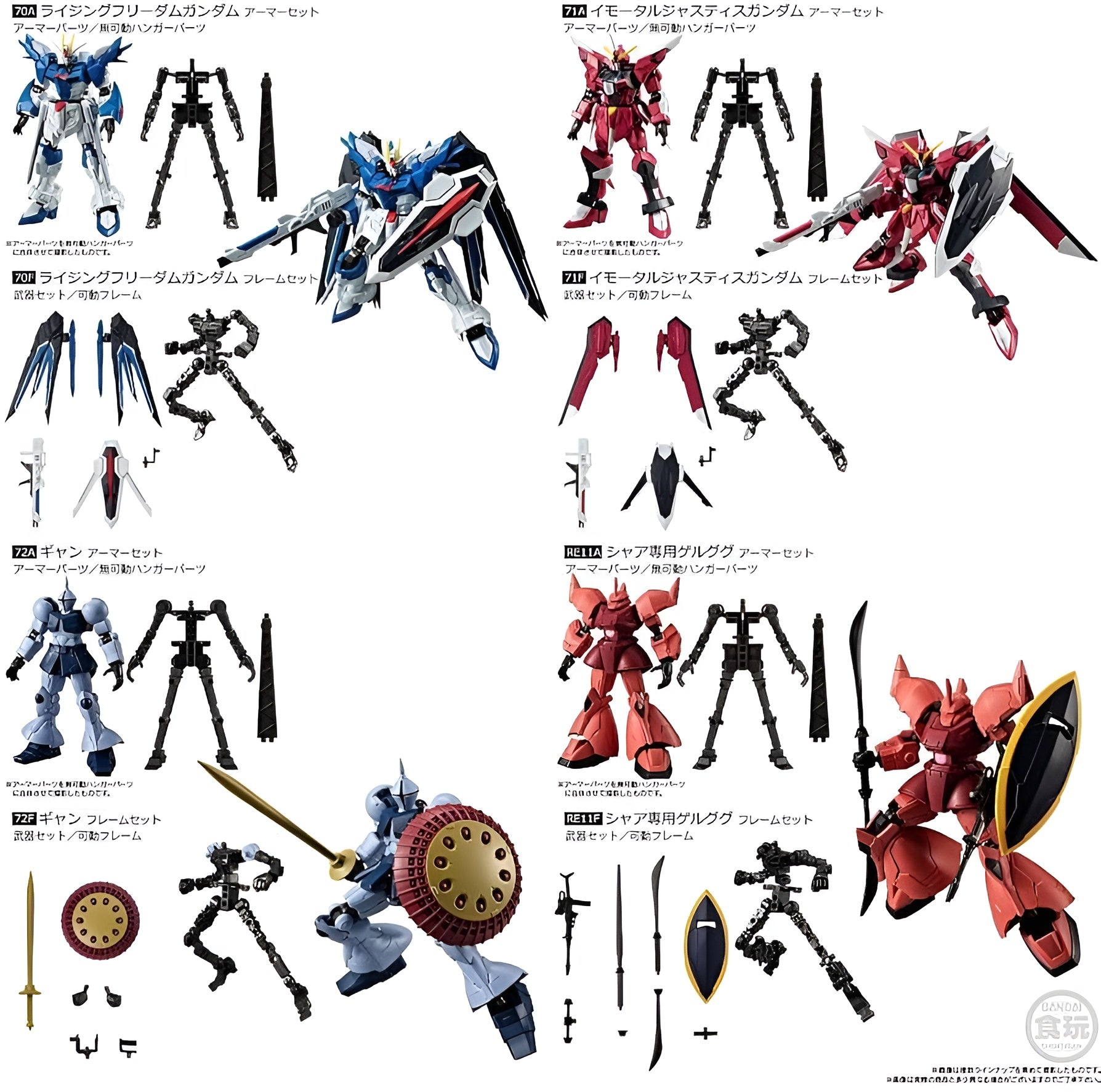 Gundam G-Frame FA 06 Full 8-Piece Set