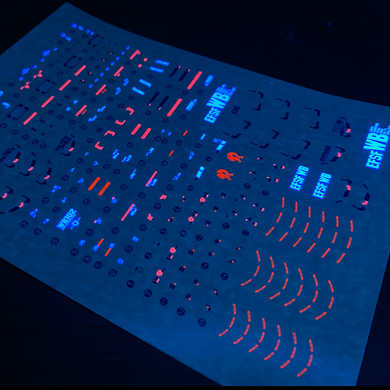 1/144 RX-78-2 Gundam Fluorescent Waterslide Decal Set
