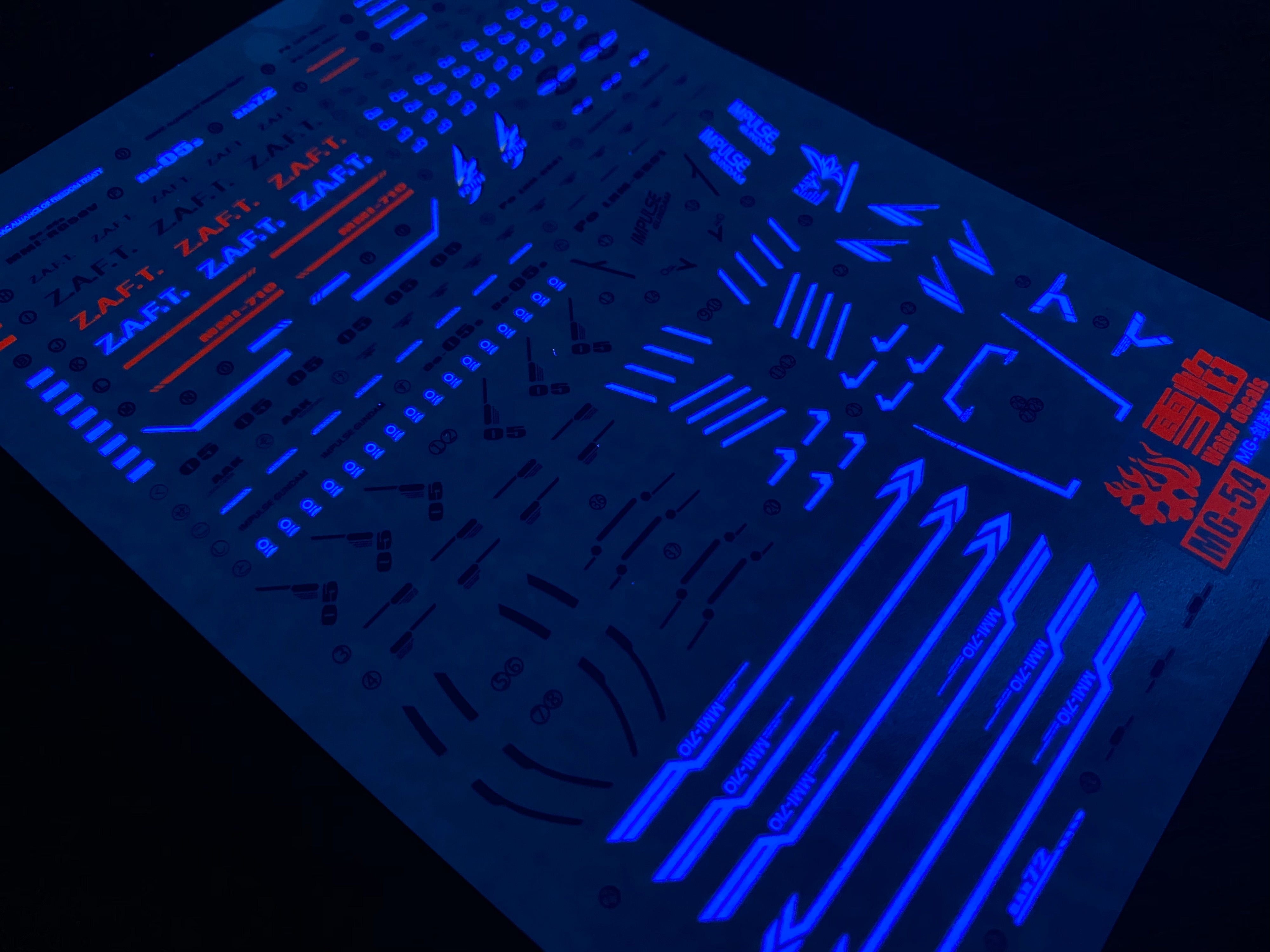 1/100 Sword Impulse Gundam Fluorescent Waterslide Decal