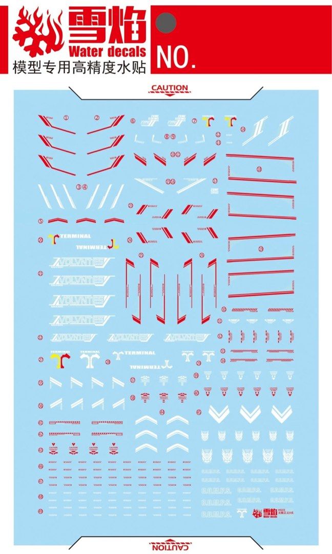 1/144 HG Infinite Justice Gundam Fluorescent Waterslide Decals