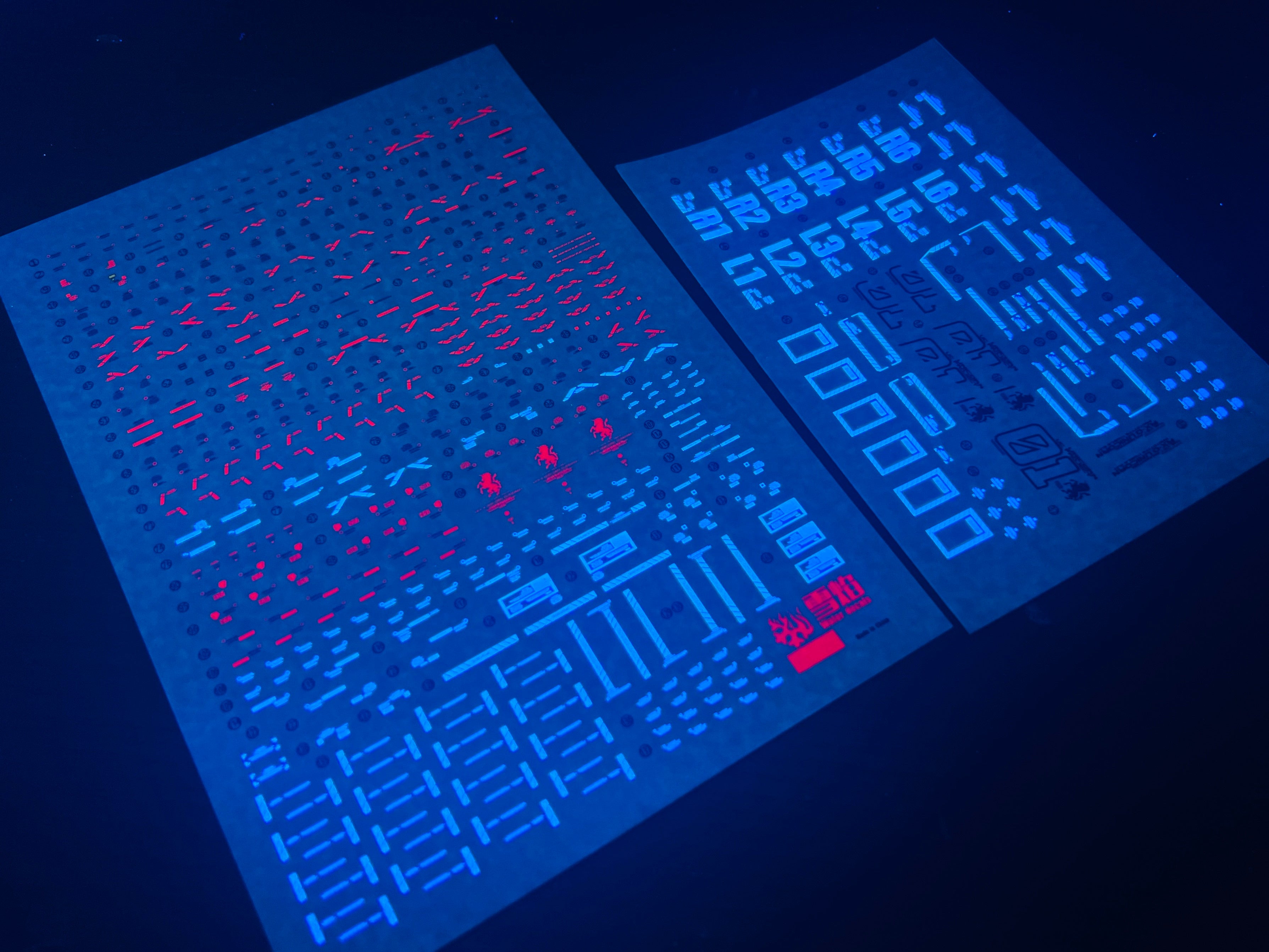 1/100 Unicorn Gundam Ver.Ka Fluorescent Waterslide Decal Kit
