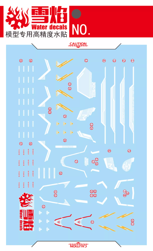 1/144 HG Duel Blitz Gundam Fluorescent Waterslide Decals