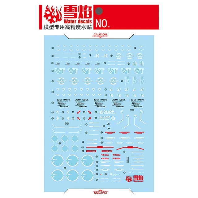 1/100 Slash Zaku Phantom Waterslide Decal - Yzak Jule Custom