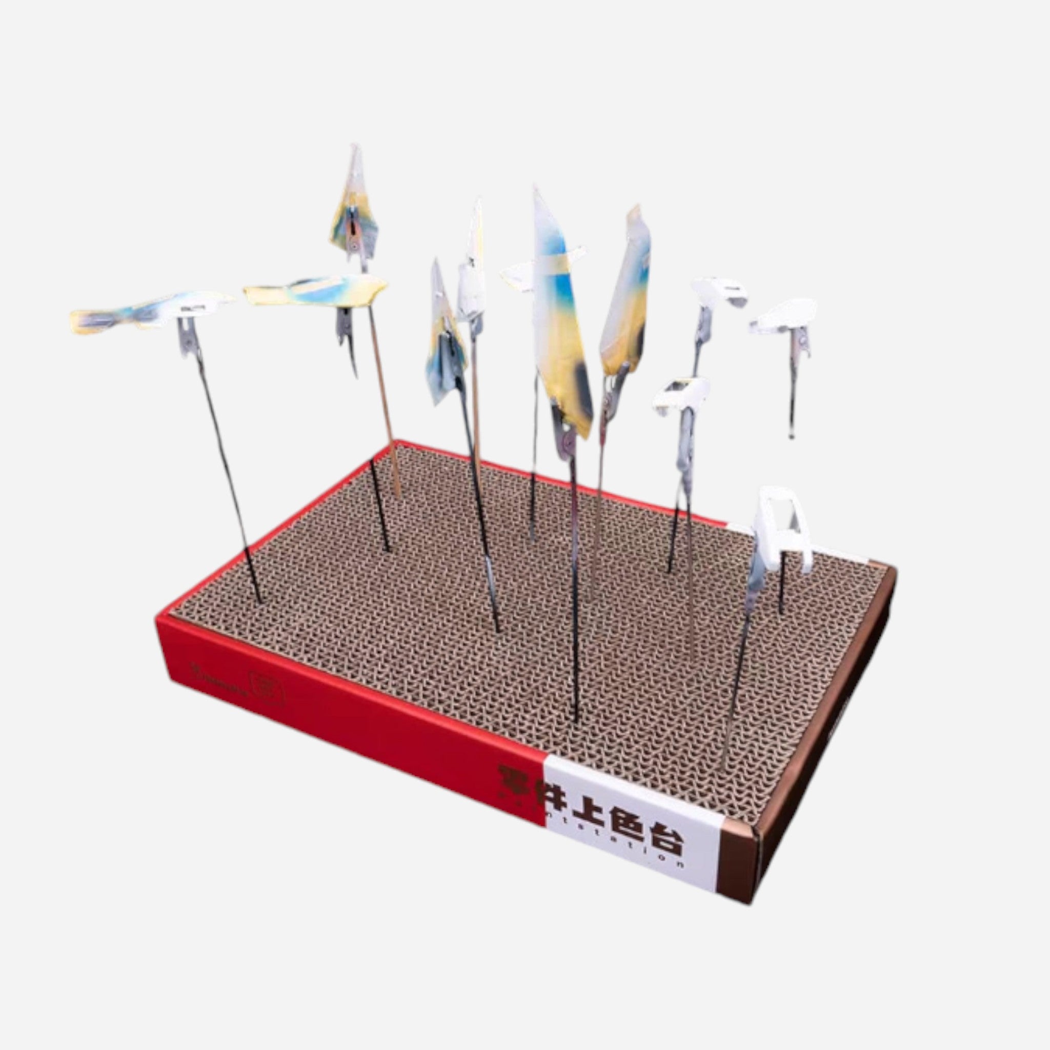 20-Piece Soft-Tip Crocodile Clip Set with Base