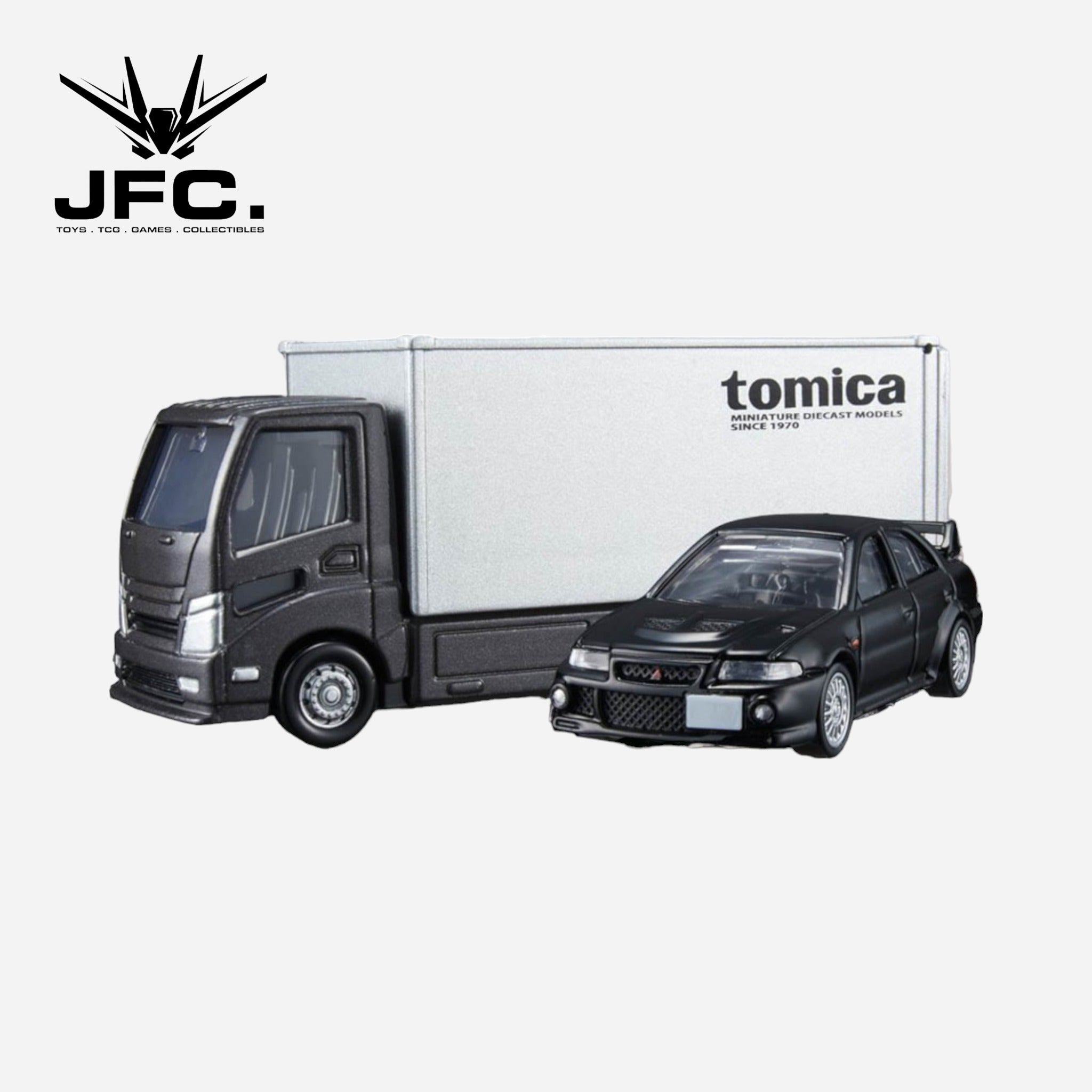TOMICA Premium Mitsubishi Lancer Evo VI GSR Transport Truck