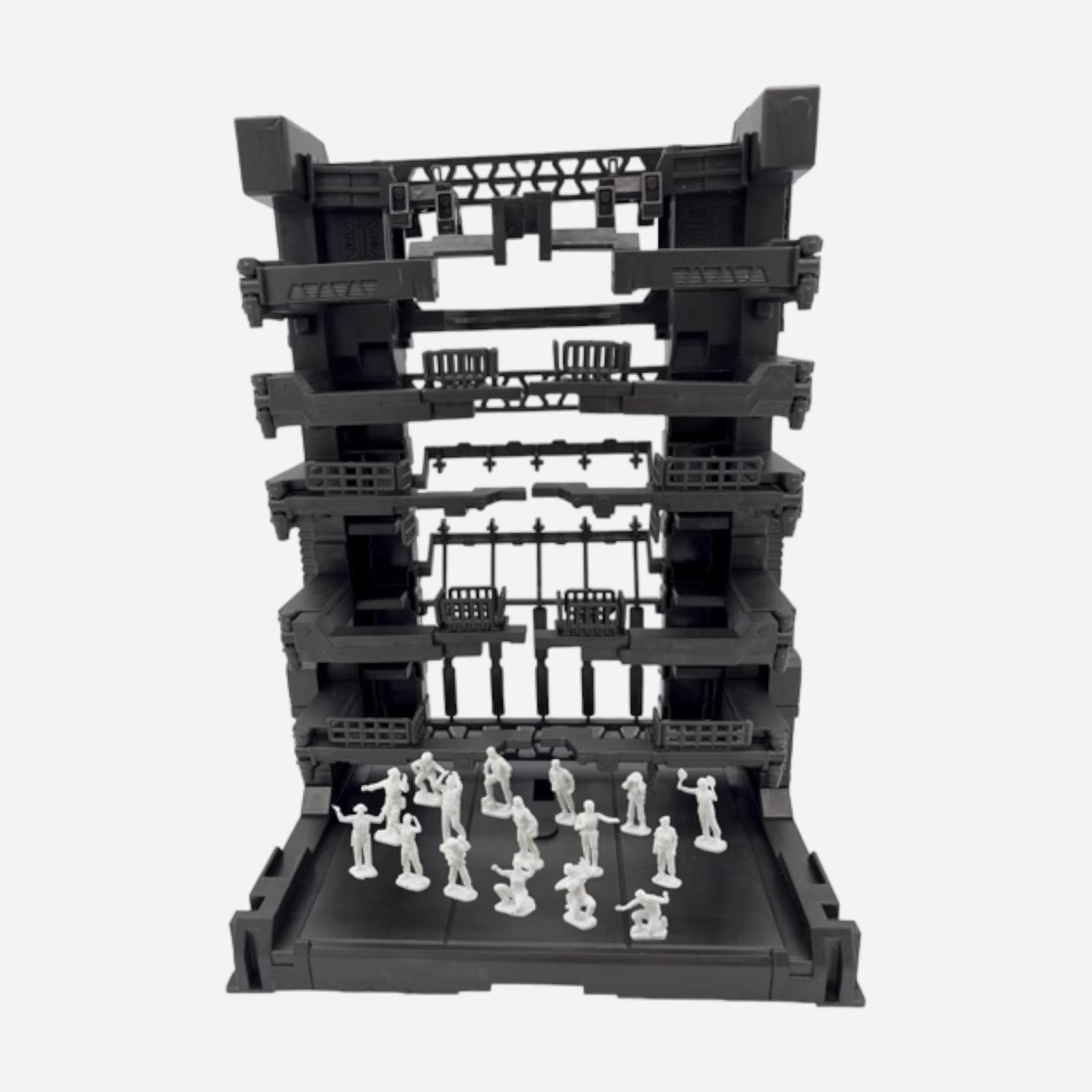Black 1/100 Gundam MS Cage & Hangar Display