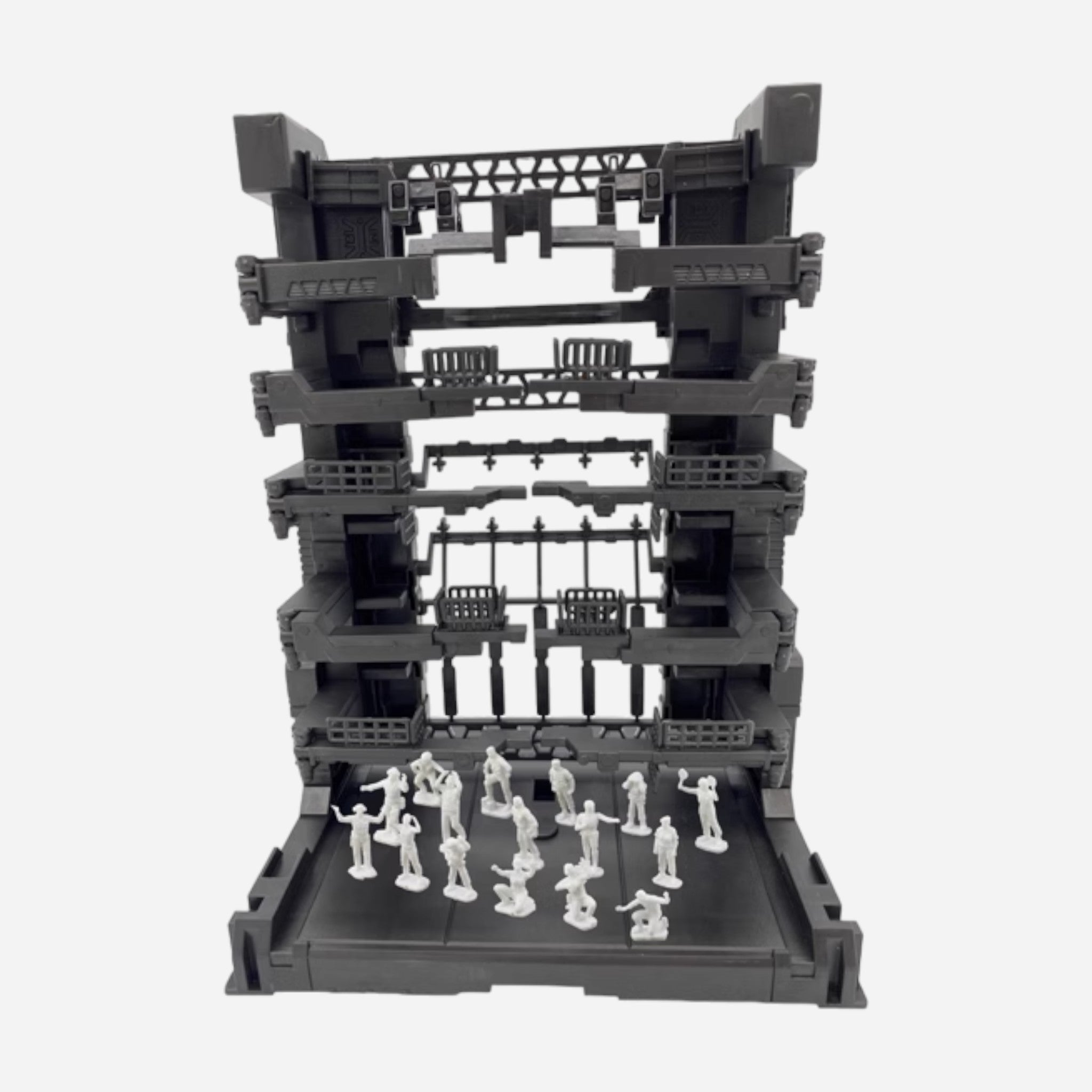 Gray 1/100 Gundam MS Cage & Hangar Display